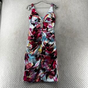 Cache Floral Midi Dress - Pink and Black